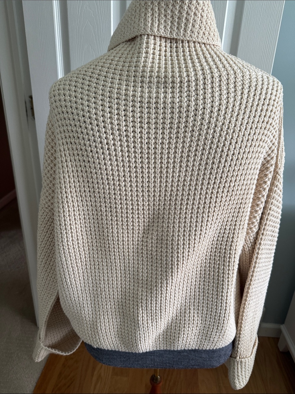 Free People Cream Chunky Cowl Neck Sweater - Picture 3 of 6